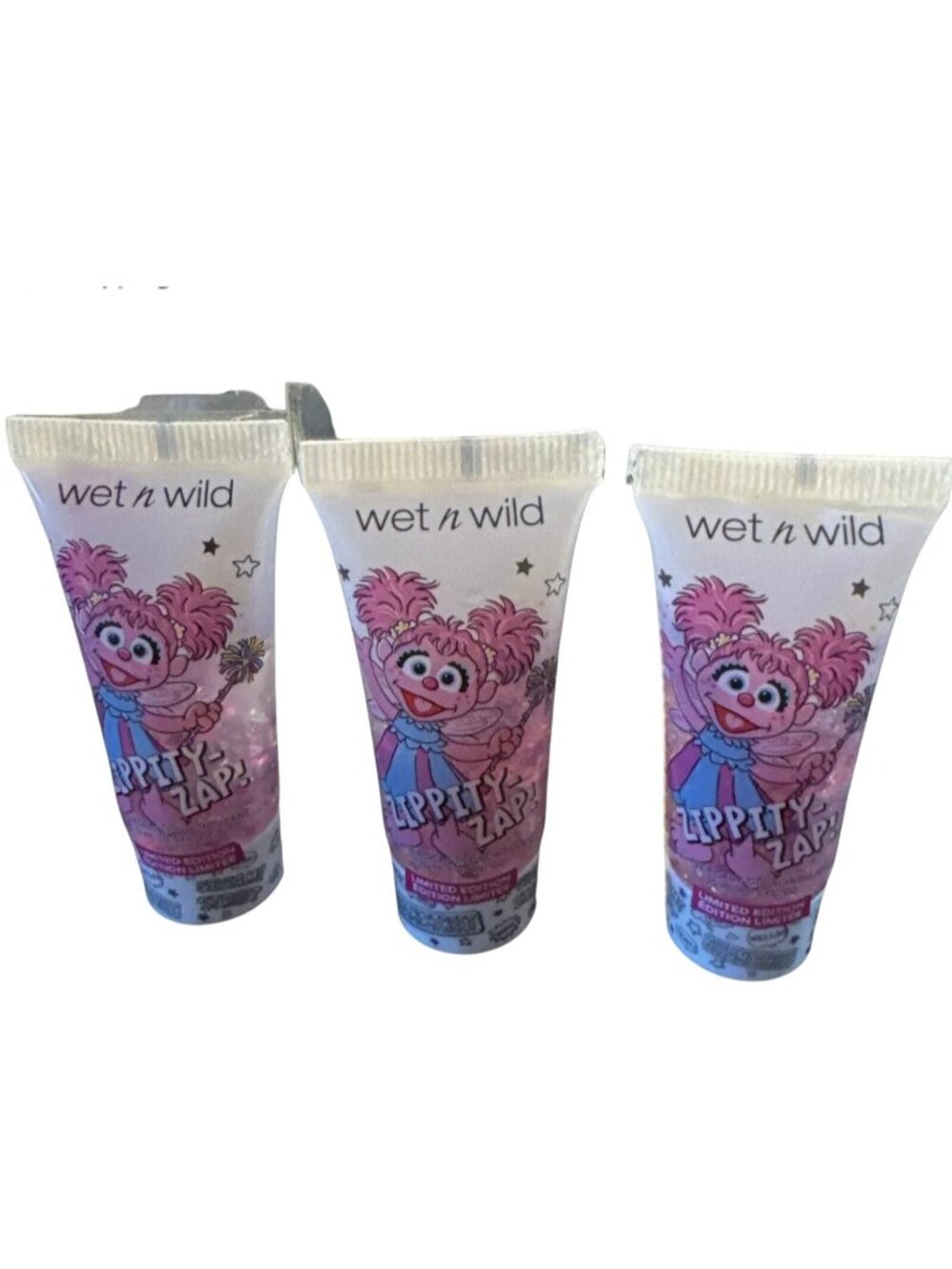 Wet N Wild Zippity-Zap Sesame Street Glitter Gel Limited Edition Set Of 3 new